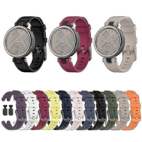 Håndledsrem til -Garmin Lily smarturrem 14mm silikonerem Pink