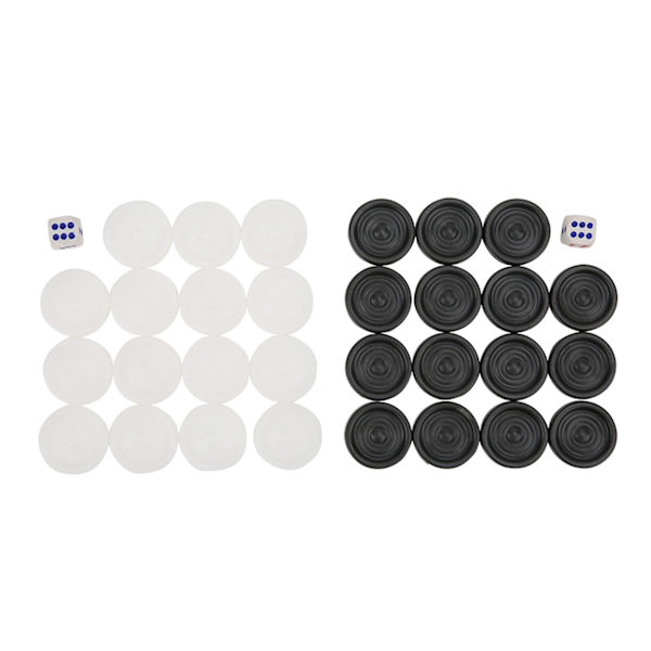 22mm Plast Sort Hvid Backgammon Brikker Spil Brikker Sæt Børn Legetøj