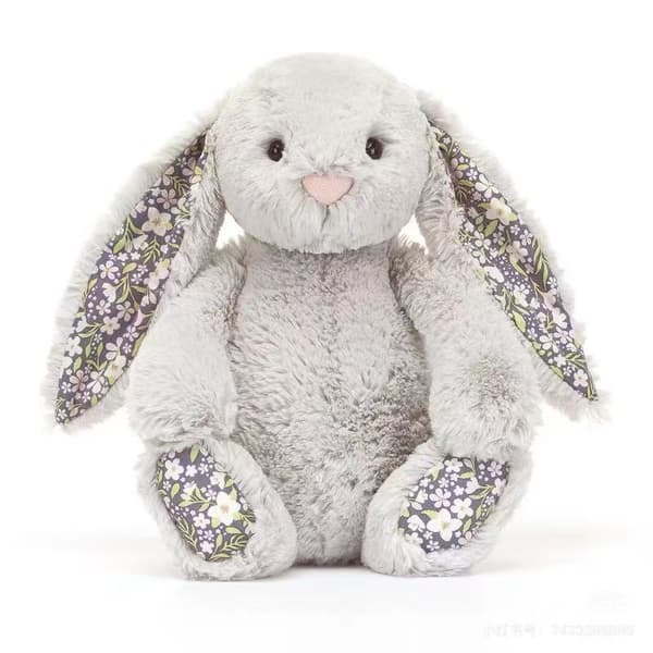 【03】Sommersalg Jellycat Blossom Bunny Cherry blødt legetøj medium 31cm Silver