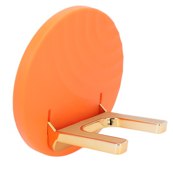 Hårtørrerholder Stand Vægmonteret Selvklæbende Foldbar Hårtørrer Rack Organizer til Badeværelse Orange