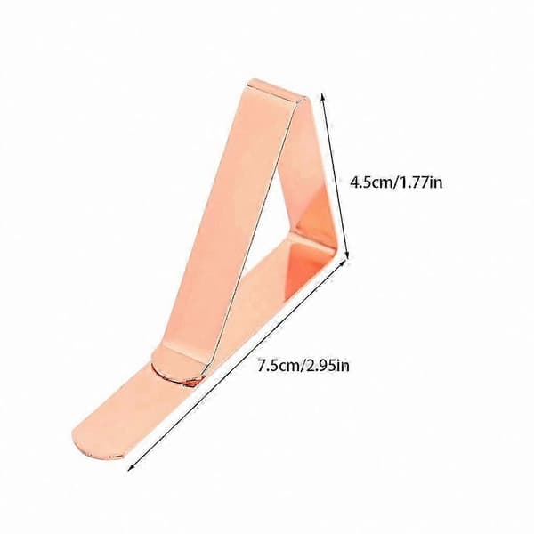 12-pak runde dugklemmer - holdbare klemmer i rustfrit stål for sikkert greb og nem brug Rose gold
