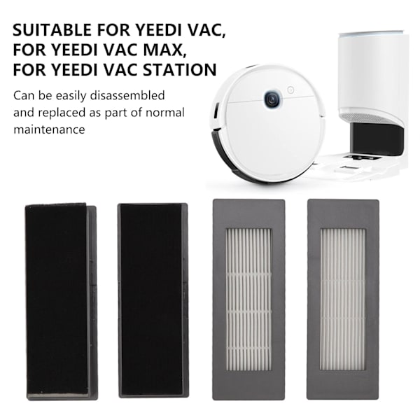 Yeedi VAC Max Station Dammsugare Ersättningsfilter (4-pack)