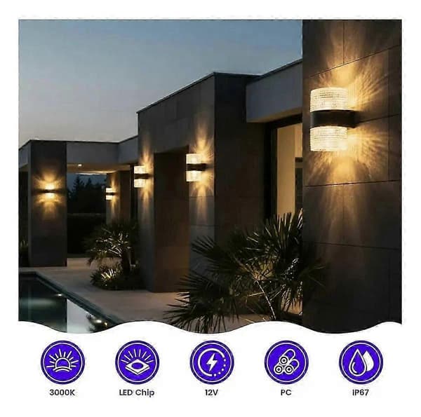 Vattentät utomhus LED-väggtvättare 127/220v varmvitt ljus, z