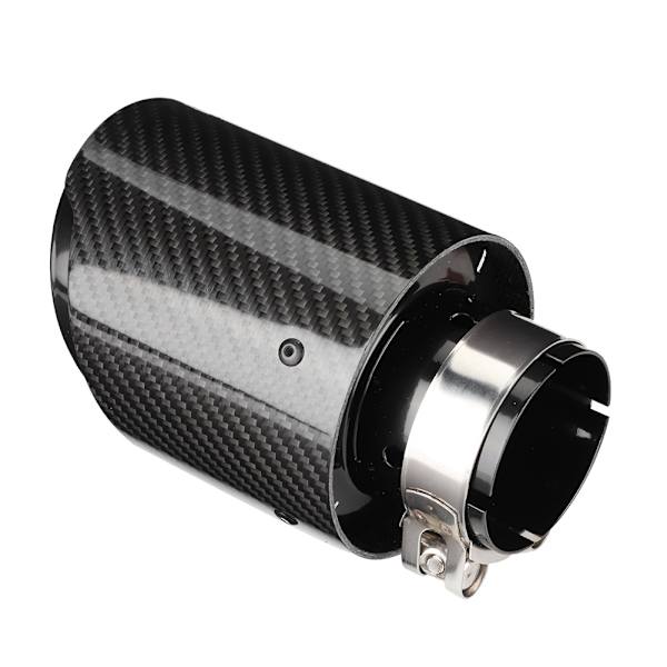 Bilmodifiering Universal Kolfiber 63mm Inlopp-101mm Utlopp Avgasrör Ändrör