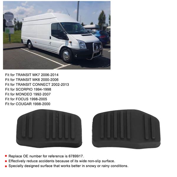 Halkfri bromskopplingspedalkåpa för Ford Transit MK7 2006-2014 6789917