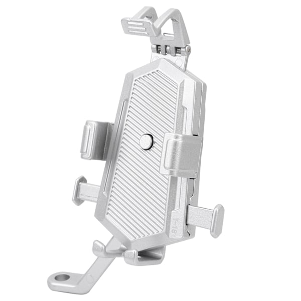 Scooter Telefonhållare Justerbart Navigatorfäste Clip Ställ Fäste för Elcykel Backspegel Silver