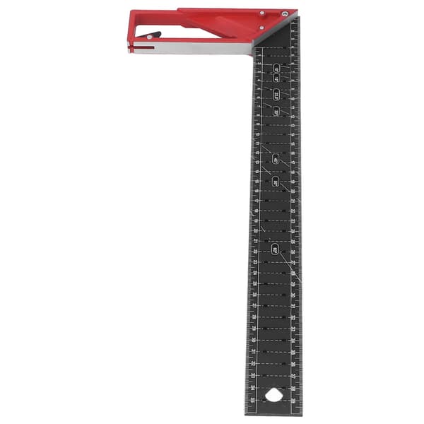 Træbearbejdningsvinkel Multi Vinkel Professionel L Formet Skriverlineal i Aluminiumlegering til Tømrer 40cm / 15.7in