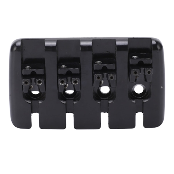 Gitarrstall 4-strängad metall Tailpiece Instrument Tillbehör Set Kit för bas Svart