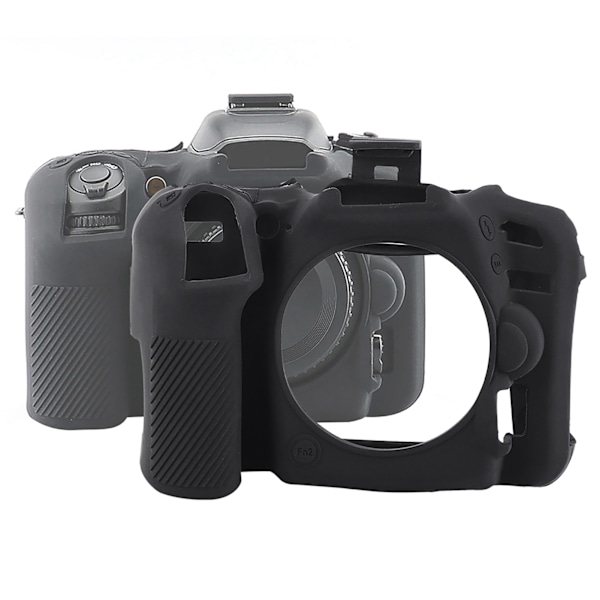 Til Nikon D7500 Kamerahus Cover Blød Silikone Beskyttende Sort