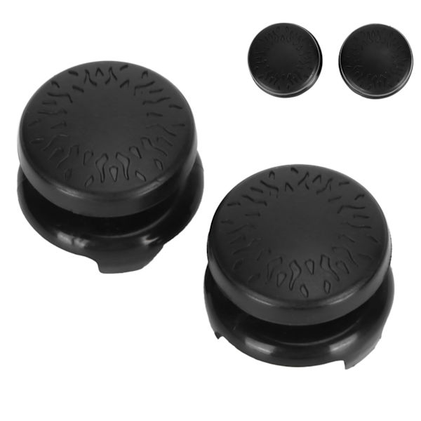 2 stk. Thumbstick blødt silikonecover greb stick joystick controller gamepad nøglehætte til PS5 sort