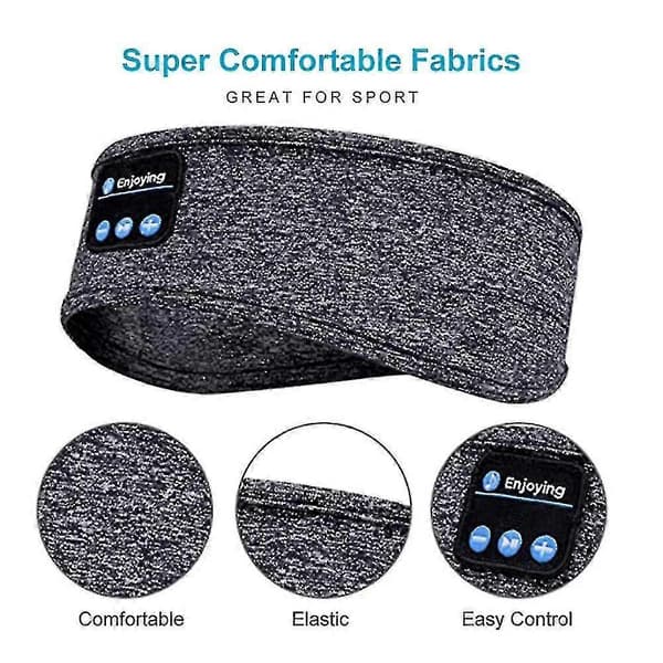 Bluetooth 5.0 Kuulokkeet Panta Urheilupanta Uni Harjoittelu - D grey