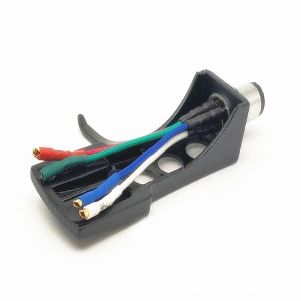 2X Vinyl Phono Stand Pladespiller Headshell Universal LP Phono Pickup Fonograf Hovedholder Stylus Ledning Musta