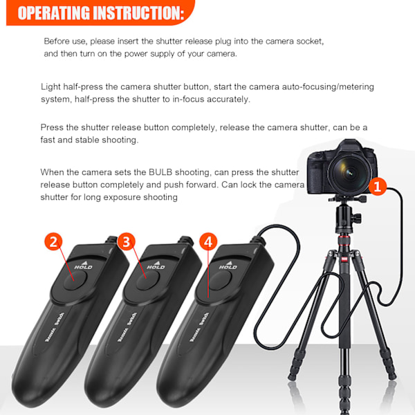 RM VPR1 SLR Fjernudløser med LED-lys til Sony A7 A7R A7RII HX300 Kamera