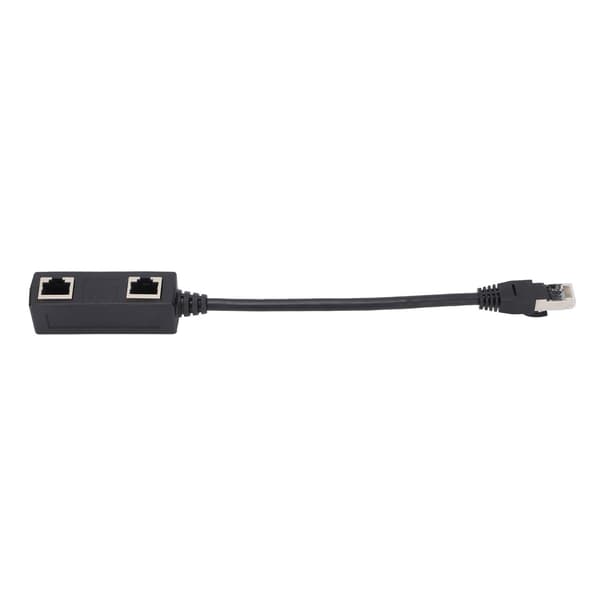 RJ45 Splitter Adapter 1 Han til 2 Hun Port Ethernet-stik til Netværk Hjemmekontor