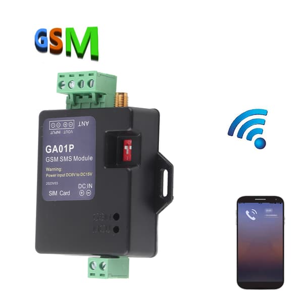 GA01P GSM Mini Smart Fjärrövervakning Strömavbrott Larm SMS Samtal Säkerhet