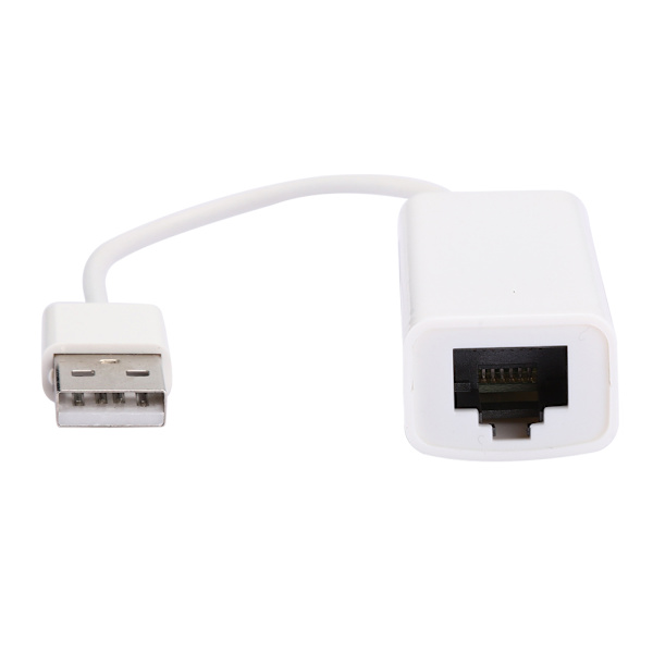 USB2.0 Ethernet Adapter RJ45 Hvid ABS RTL8152B Chip Computer Eksternt Netværkskort