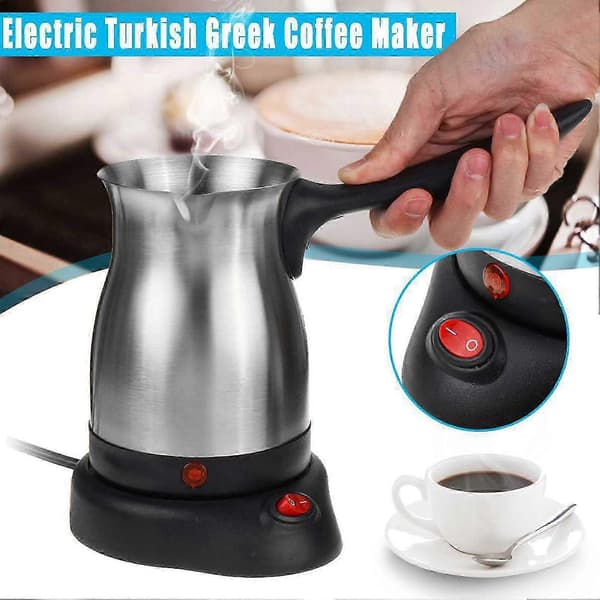Elektrisk tyrkisk kaffemaskine 600ml Rustfrit stål Elektrisk tyrkisk kaffemaskine - JA