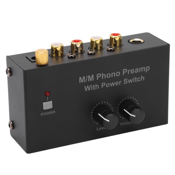 Phono Forforstærker RCA L R Input Output Level Pladespiller Volumenkontrol EU Stik 100‑240VAC PP500