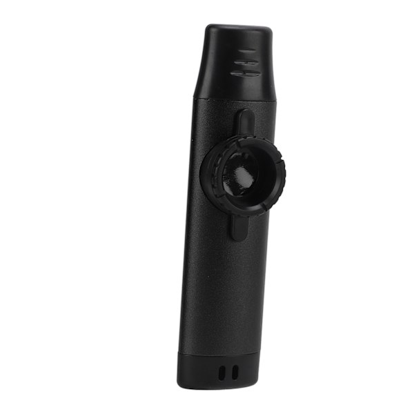 Metall Kazoo Resin Munstycke Justerbar Täthet Blåsinstrument med Flöjtmembran Svart