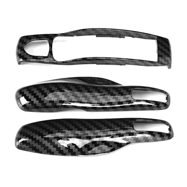 3st/set Kolfiberstil Bilnyckel Trimskydd Passar Porsche Cayman/Macan/Boxster