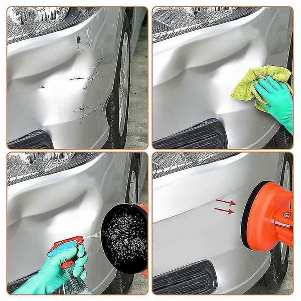 Bilbucklor Reparationsverktyg Mini Avdragare Bilkaross Panel Buckla Sugkopp 4st yellow