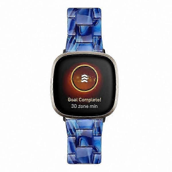 20 mm harpiksrem med spænde i rustfrit stål til Fitbit Versa 4/Sense 2 udskiftningsurrem Dawn Blue