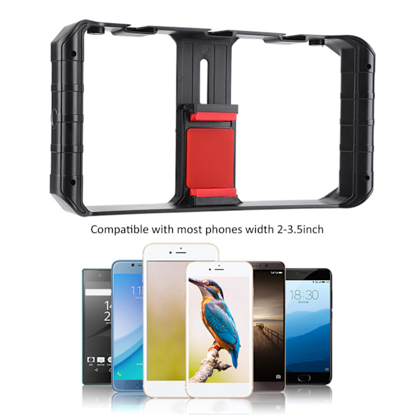 Smartphone Video Rig 3 Hot Shoe Mounts Filmmaking Case Stabilizer Ramme Stand