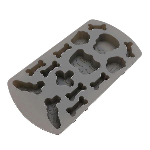Kreative bageforme, menneskelige skeletforme, silikone fondantforme, kageforme, bageværktøj (mørkegrå)
