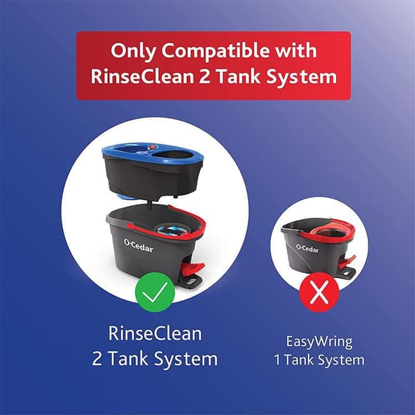 2 ersättningshuvuden, kompatibla med O-Cedar EasyWring RinseClean Spin Mop