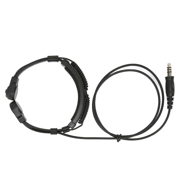 Strupmikrofon Headset 7,1 mm Plugg 2-vägsradio Hörlurar med U94 PTT för 3,5 mm Mobiltelefon