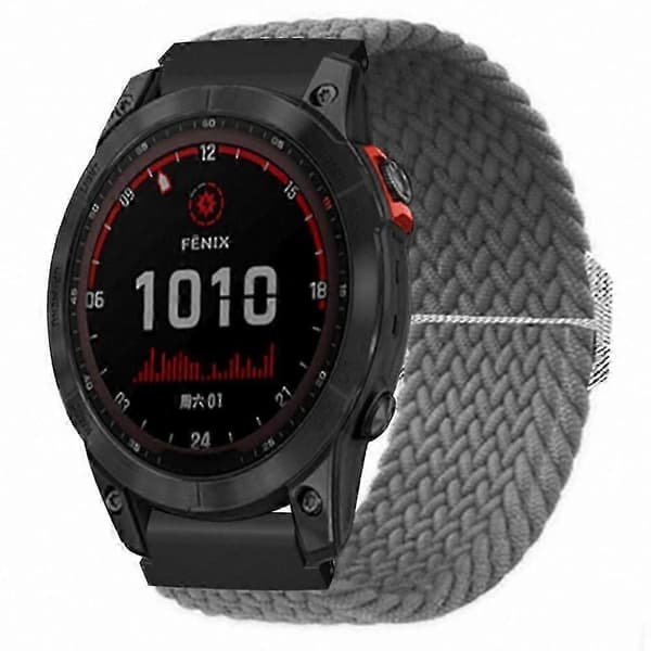 Justerbart sportsarmbånd i nylon med 20 mm PC-stik til aktivitetsmåler Grey