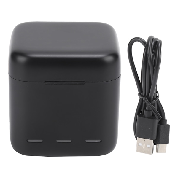 TELESIN 3-kanals batterioplader Batteriopbevaring Opladningsetui Boks til GoPro Hero 9