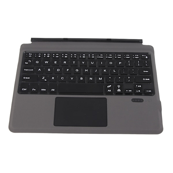 Trådlöst tangentbord BT5.0 Ultra Slim Touchpad PU Läder Enkel Kontroll Snabb Respons Tablet Tangentbord för Go 1 2 3 Med Färgglad Bakgrundsbelysning (450mAh Batteri)