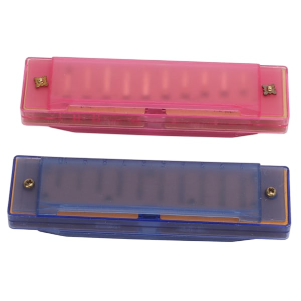 2 st Harmonica Dammtät Genomskinlig Plastfodral Lättviktig Bärbar Munspel för Barn