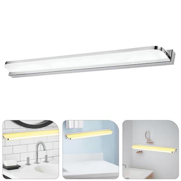 LED 9W/42cm/5960 Spejlfrontlampe Akrylspejllampe til soveværelse og badeværelse (sølvhvidt lys)