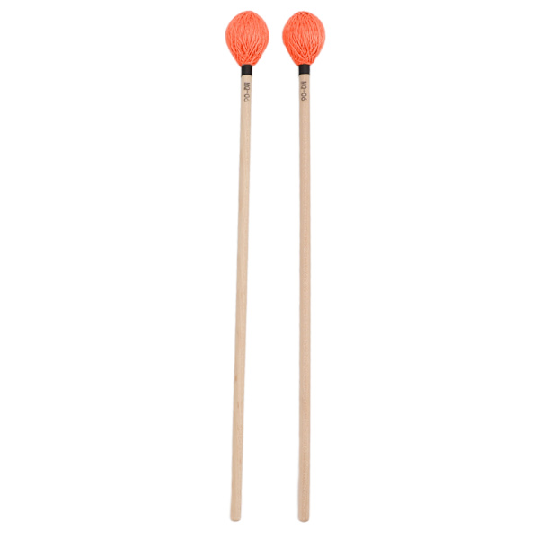 1 pari marimba-nuijia, keskikova lankapää vaahterakahvalla lyömäsoittimien soittoon MQ‑06Oranssi