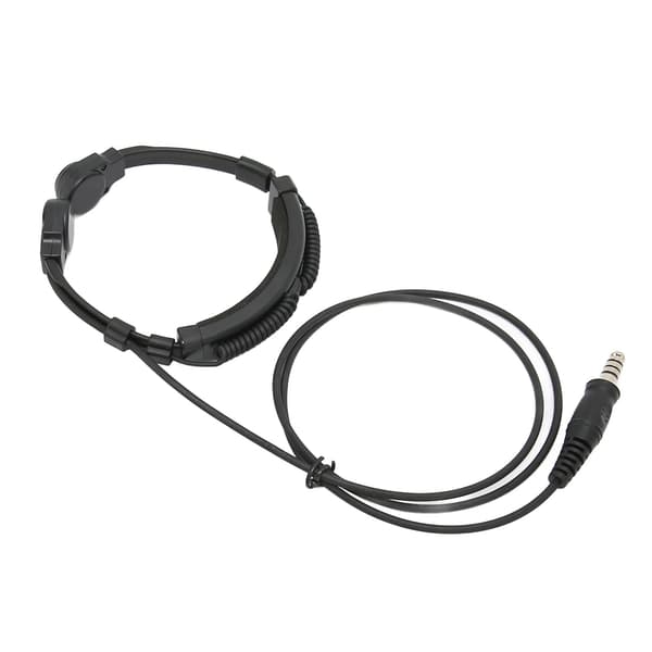 Strupmikrofon Headset 7,1 mm Plugg 2-vägsradio Hörlurar med U94 PTT för 3,5 mm Mobiltelefon