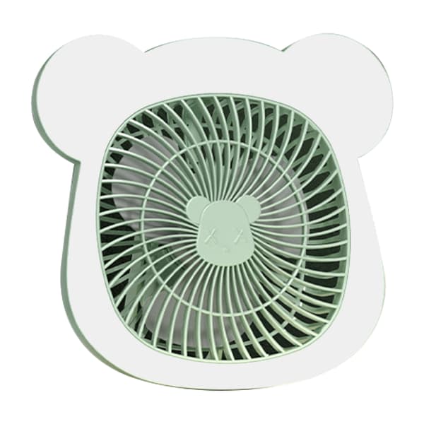 Mini Natlys Ventilator USB Genopladelig Hængeventilator Kontor Hjem Kollegium Skrivebord Mini Lydløs Ventilator Grøn