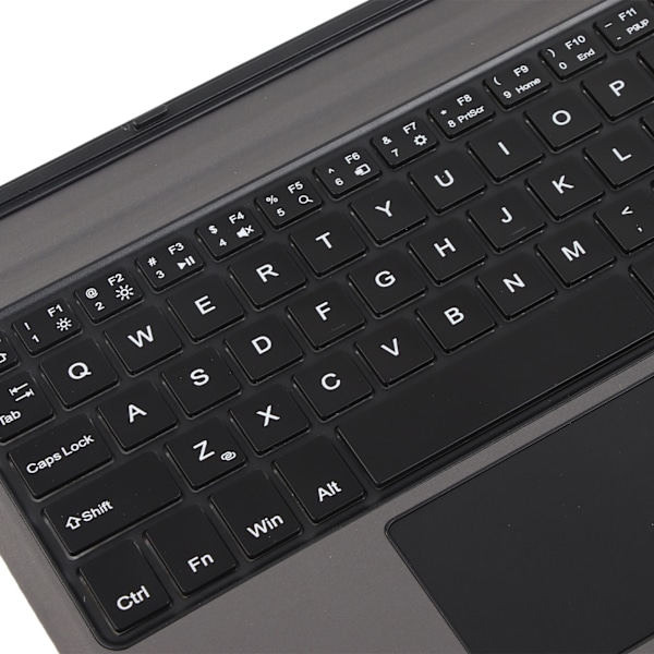 Trådlöst tangentbord BT5.0 Ultra Slim Touchpad PU Läder Enkel Kontroll Snabb Respons Tablet Tangentbord för Go 1 2 3 Med Färgglad Bakgrundsbelysning (450mAh Batteri)