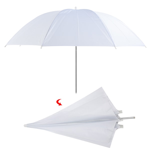 83 cm Gennemskinnelig Hvid Soft Paraply til Fotostudie Flash Lys Diffuser Softlight
