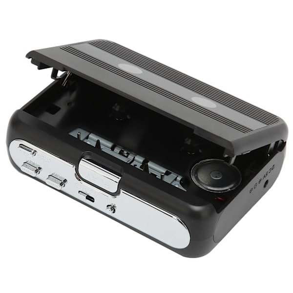TON007B Bluetooth Kassetteafspiller med Hovedtelefon Auto Reverse Funktion Stereo Kassetteafspiller Sort