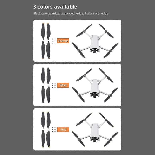 16st Propellrar Ersättning För Dji Mini 3 Pro Fjärrkontroll Drönartillbehör A gold 8pcs