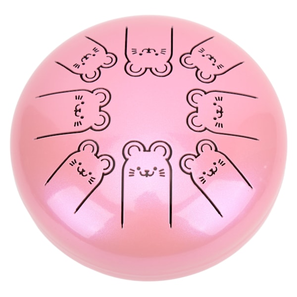 Legeret ståltromme med tunge 8 toner 5,5 tommer Chakra Tank Æterisk Lotus Pink 12 Stjernetegn Mus