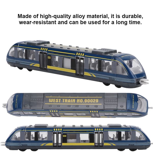 Børns pædagogiske legetøj Simulation Alloy Tog Model Bil Legetøj Fødselsdagsgave til børn (Blå)