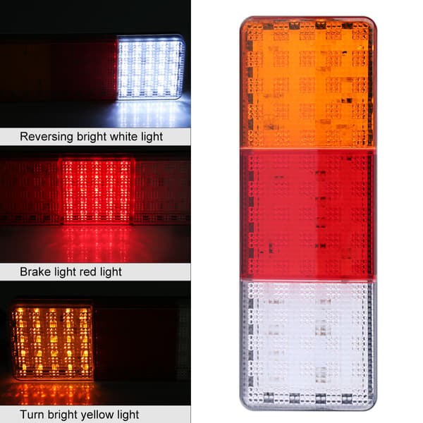 2 x 12V 75-LED Lastbil Trailer Båd Baglygte Stop Baklys Indikator Lampe Vandtæt