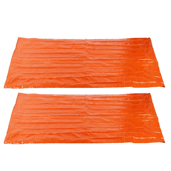 2st/Set PE Aluminiumfilm Nödsovsäck Vattentät Termisk Sovsäck för Camping