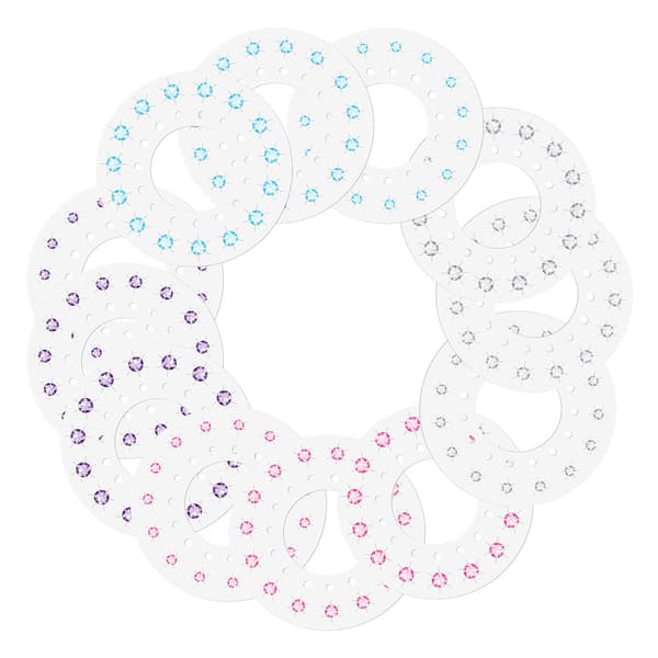 12-pak Hår Bling Refills til Piger 180 Stk Mode Rhinestones Hårstyling Tilbehør DIY Kunst Dekoration