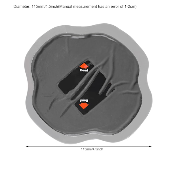 10 stk. 115 mm Bil Naturgummi Dæk Punktering Reparation Kold Lap Slangeløse Lapper