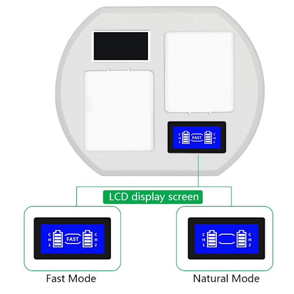SEIVI Videokamera USB Batteri Hurtigoplader til Arlo Pro 2/Pro/walk Light Batteri Dobbelt Opladning LCD Smart Base Oplader