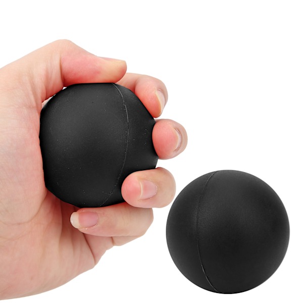 2 stk. Silikone Gel Massagebold Yoga Fitnessbold til Smertelindring Stress Relief Triggerpunkt Terapi Sort